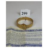 LAUSANNE WATCH CO GOLD TONE WATCH HINGED BRACELET