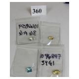 FOUR CUT POLISHED STONES POSSIBLY SKY-BLUE TOPAZ