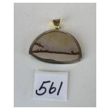 SILVER 925 FANCY SCENIC JASPER PENDANT
