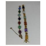 MULTI COLOR CABACHON BRACELET ORIENTAL DESIGN