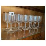 12 LENOX DESIRE PLATINUM TRIM WINE GOBLET GLASSES