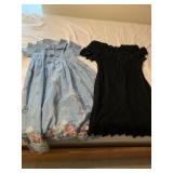 VINTAGE DRESSES, BLACK BEAD DRESS SIZE LG AND