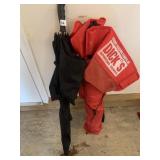 UMBRELLA AND FOLDING CHAIR