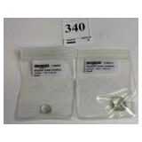 TWO BRAZILIAN GREEN AMETHYST CUT POLISHED STONES