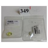 CUT POLISHED STONES LEMON QUARTZ HEART AND WHITE