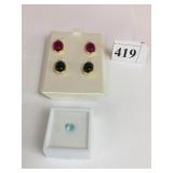 NOLAN MILLER COLOR DROP PENDANTS PINK AND GREEN