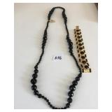 KALIFANO NATURAL GEMSTONES NECKLACE GOLD TONE AND