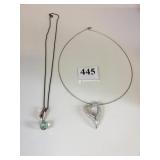 STERLING SILVER PENDANT NECKLACE POSSIBLY CHERYL