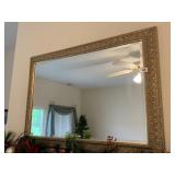 COMPOSITION MIRROR WITH BEAUTIFUL ORIENTAL GOLD