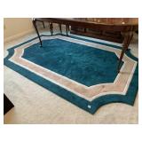 CUSTOM MADE, MULTI TONE RUG IN GREAT CONDITION,