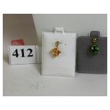 DROP SIDE PENDANT 10KT - AND 14K SPESSARTITE