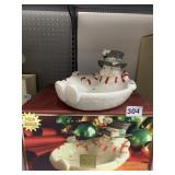 LENOX SNOWMAN CANDY DISH NEW IN ORIGINAL BOX