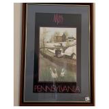 FRAMED MOSS OF PENNSYLVANIA, 32" X 22"