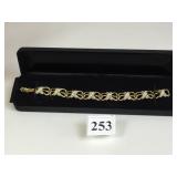 SWAROVSKI GOLD TONE RHINESTONE BRACELET IN BOX