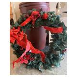 LARGE ARTIFICIAL HOLIDAY WREATH, 31"