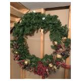 LARGE ARTIFICIAL HOLIDAY WREATH, 35"
