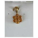 14K GOLD SPESSARTITE PENDANT