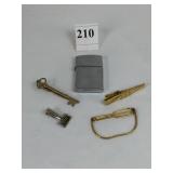 CREST CRAFT LIGHTER JAPAN 3 HICKOK TIE BARS