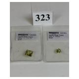 SLIGHTLY KHAKI TOPAZ CUT POLISHED STONES SQUARE