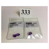 AFRICAN AMETHYST TWO 1.79CT CUT POLISHED STONES