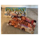 "ATLANTA IN A BOX" BOARD GAME AND "PAY DAY" BOARD