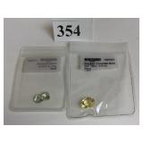 GREEN AMETHYST 2 SMALL HEART CUT POLISHED STONES