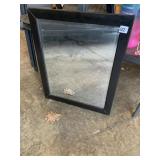 FRAMED MIRROR, 23" X 19"