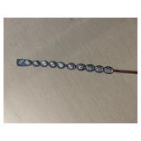 HARVEY BEAR TRACK BELT TURQUOISE BELT W/ LEATHER