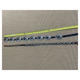 TWO BELTS OVALS CAN SLIDE ON STRAP TO ADJUST SIZE