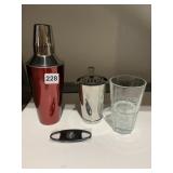 COCKTAIL SHAKER, JAMESON GLASS, ETC.