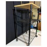 MULTI-PURPOSE ROLLING CART, LOCKING WHEELS, HOOKS