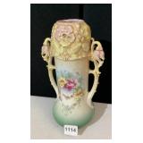 DOUBLE HANDLED VASE 10" H