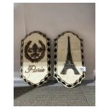 WALL HANGINGS PARIS & EIFFEL TOWER 14"
