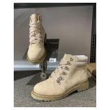DIRTY LAUNDRY BOOTS CREAM, MICRO SUEDE SZ 7.5 NEW