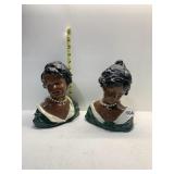 2 AFRICAN AMERICAN FEMALE BUSTS