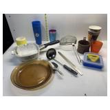 PYREX PIE DISH, CORELLE BAKING DISH WITH HANDLE