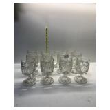 12 MOON AND STARS VINTAGE WATER GOBLETS