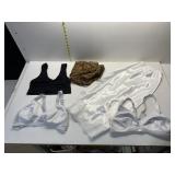 SZ MEDIUM SPORTS BRA, FULL SLIP, SILK SCARF, 36 B