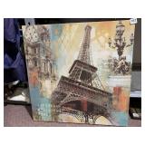 PRINT ON CANVAS PARIS SCENE 24 X 24