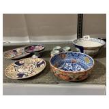 WALL PLAQUES, PEDESTAL BOWL, ETC.