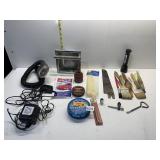 PAINT BRUSHES, FLASHLIGHTS, MILWAUKEE TOOLS DRILL