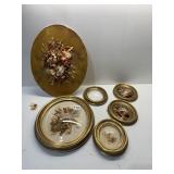 OVAL GOLD TONE FRAMED WITH CONVEX PLASTIC