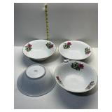 LILING CHINA VEGETABLE SERVING BOWLS, 4 TOTAL