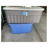 2 TOTES ONE WITH SM. HOLE ON EDGE