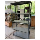 STEEL SHELVING UNIT W/ CROSS MEMBER SUPPORT