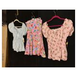 LULA ROE SKIRT, NO BOUNDERIES SHIRTS, SZ S