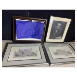 4 PICTURE FRAMES TWO MATCHING 13 X 18