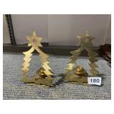 CHRISTMAS TREE CANDLE STICK HOLDERS