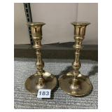BALDWIN BRASS CANDLE HOLDERS 7"
