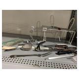 KNIVES, KITCHEN RACKS, ETC.